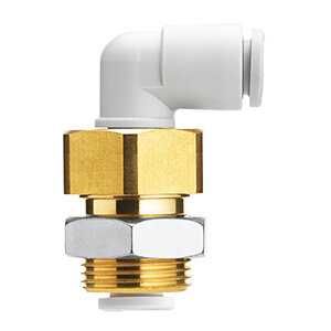 Złączka grodziowa kątowa z gw.zew. seria KQ2LE*-00 (KQ2LE12-00N) - SMC