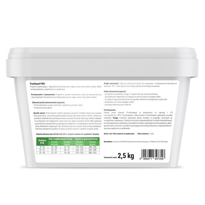 Środek, emulsja przeciw obgryzaniu, do ochrony drzew No Pest® 2,5kg