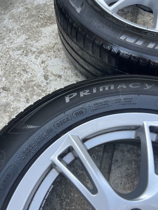Шини с дисками Skoda Seat Audi VAG 215/55 R16 Літо 2015 рік Michelin 80%  5.112 розболтовка