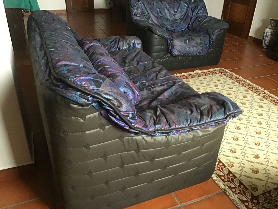 Conjunto sofá e maples, espelho de sala , armário vitrina novos preços