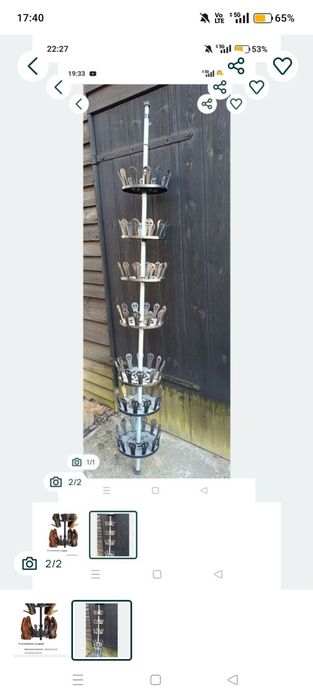 Regał na buty stojak okrągły wieszak