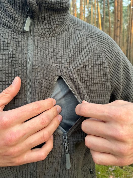 Чоловіча флісова кофта графіт фліска сіра мужская флисовая флиска