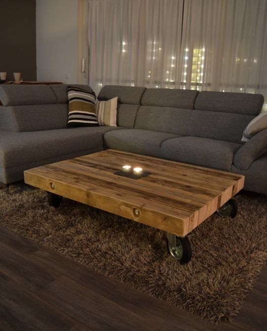 Stolik kawowy, Rustykalny, stare drewno.