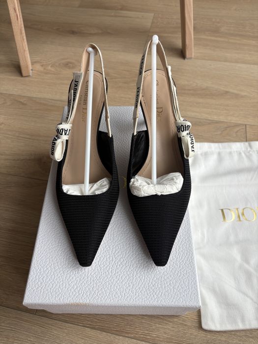 Buty Oryginalne Dior J’Adior Slingback – Black Technical Fabric