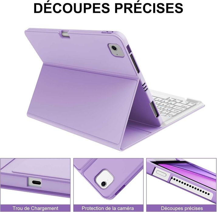 Klawiatura z etui do iPad Air 13" M2 2024 AZERTY Bluetooth