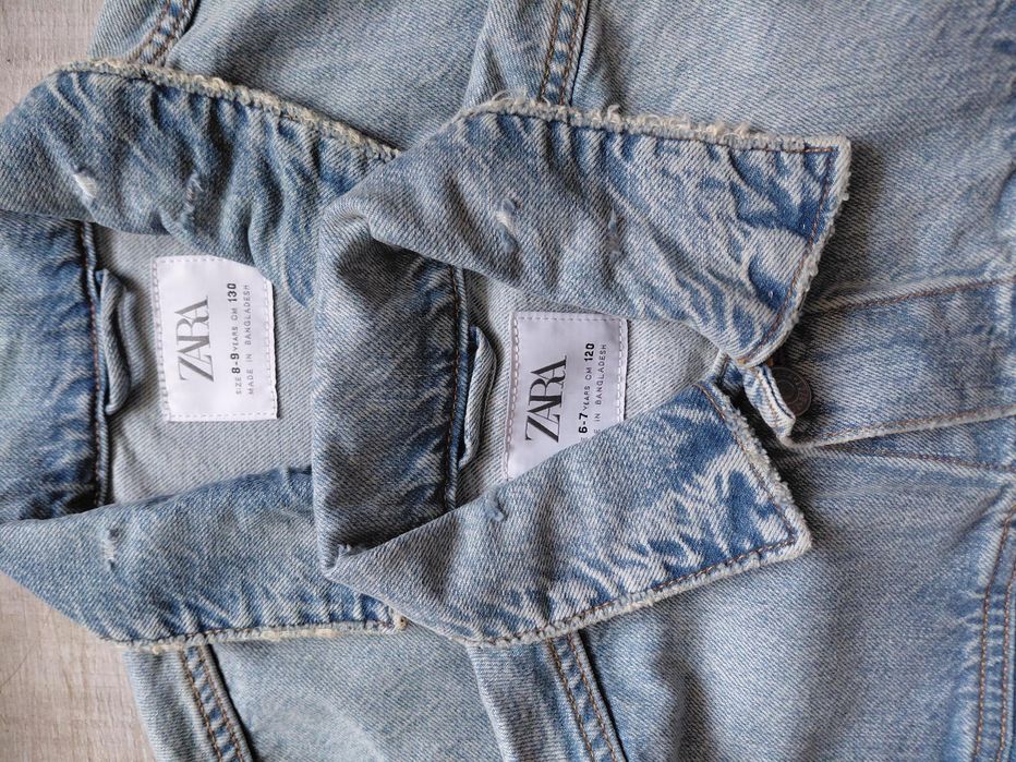 Джинсова куртка дівчинка 6 7 8 9 років 120 130 джинсівка zara