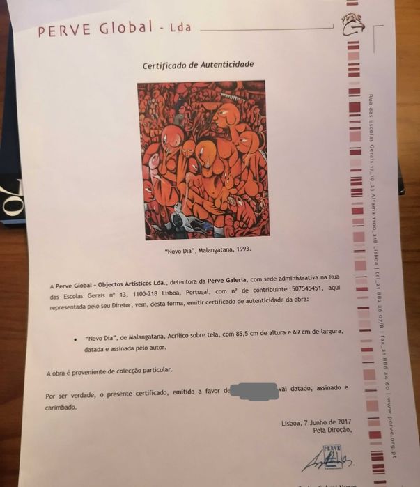 Quadro em acrílico de Malangatana - "Novo Dia"