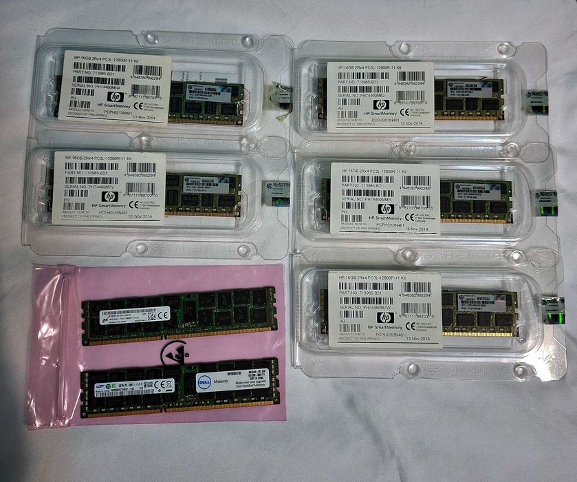 RAM DDR3L 16GB PC3L-12800R 713985-B21, 713985, 713756 ECC