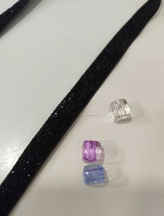 черный бархатный блестящий чокер украшение колье