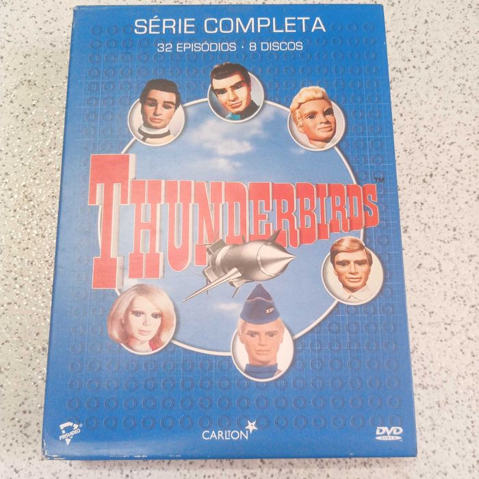 Série Completa "Thunderbirds", com 8 DVDs/Box Rara!