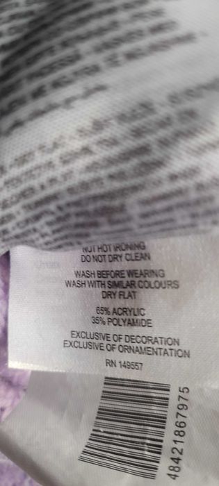 Sweter liliowy xs oversize