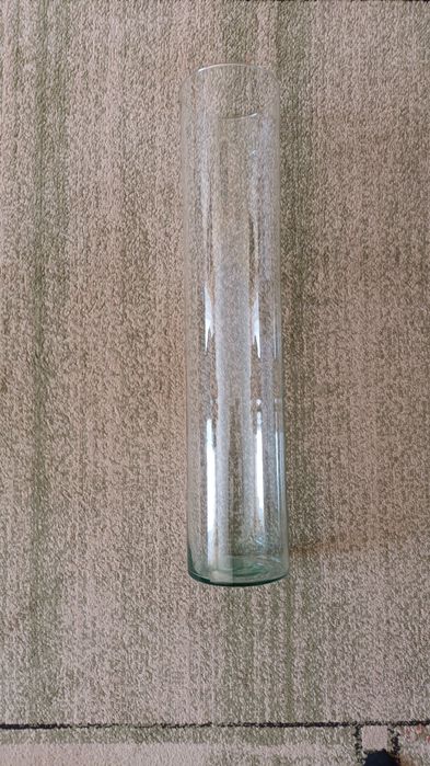 Szklany wazon 60 cm rura