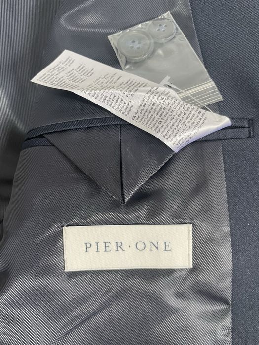 Garnitur Męski Pier One Rozmiar 56 XXL granatowy comfort marynarka + spodnie