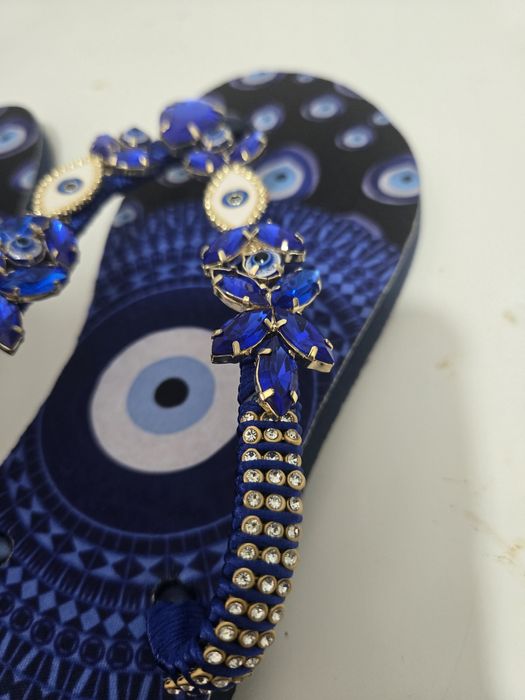 Havaianas Slim customizada Olho Grego Novas
