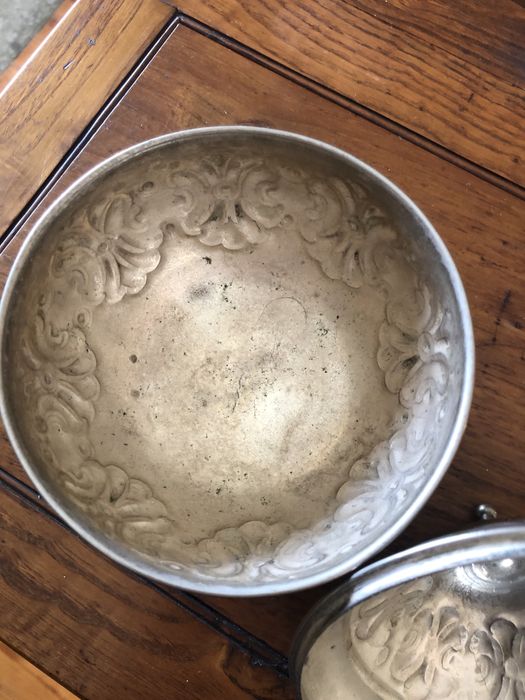 Peça  com banho de prata muito antiga