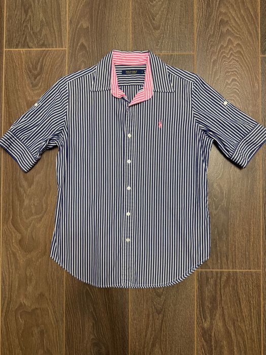 Жіноча сорочка Polo Golf Ralph Lauren синя в полоску S