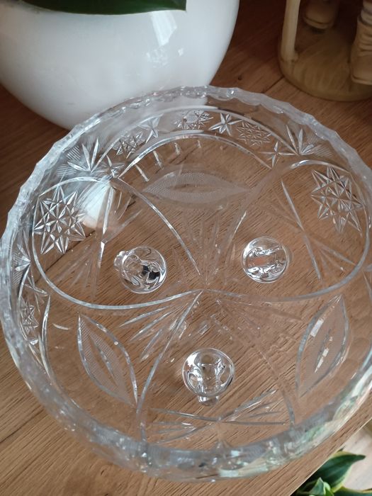 Kryształowa misa z PRL.
