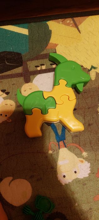 Zestaw klocków konstrukcyjnych + 2x puzzle  przestrzenny