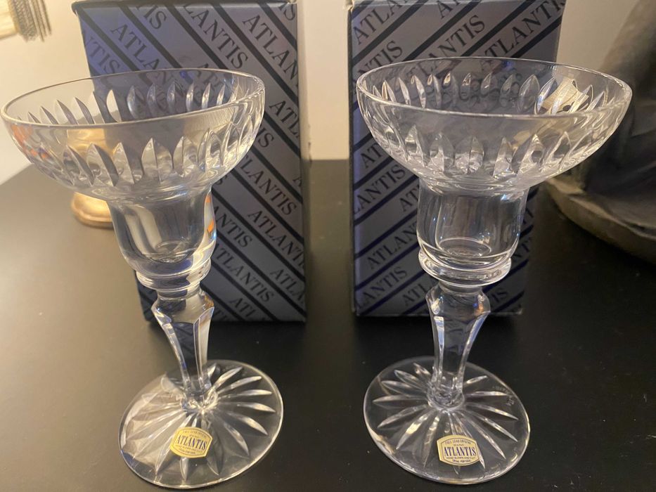 Castiçais de Cristal Atlantis