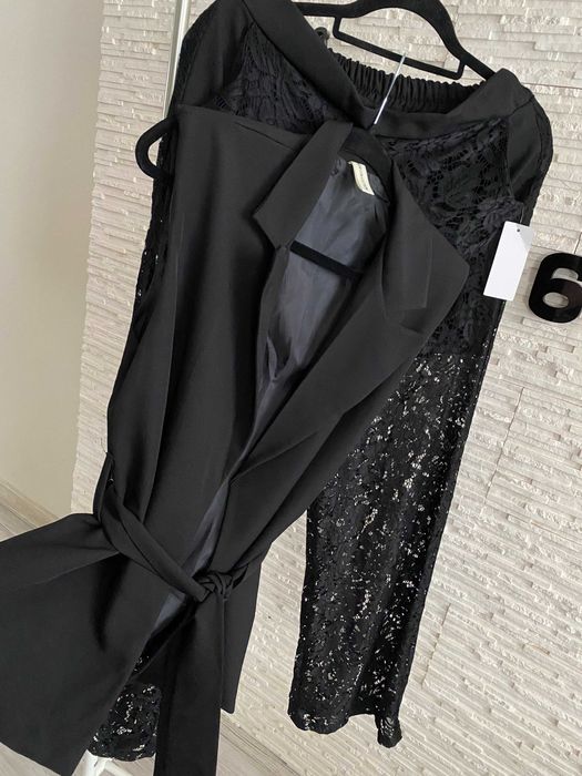 New collection nowy set garnitur kamizelka + spodnie koronka