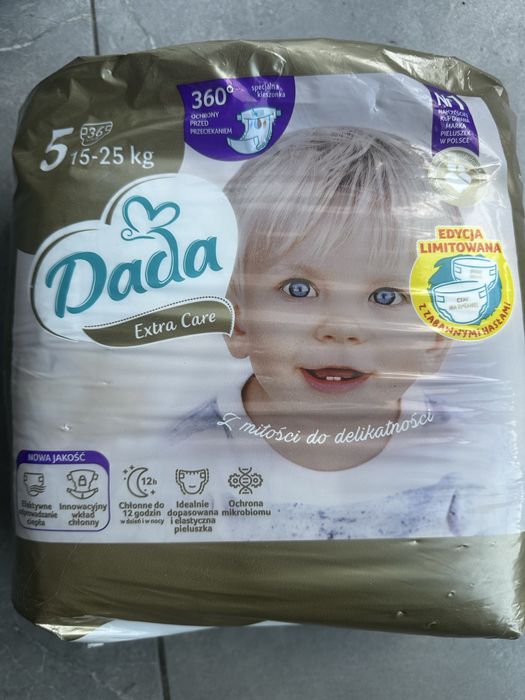 2 opakowania pieluch dada rozmiar 5 pieluchy