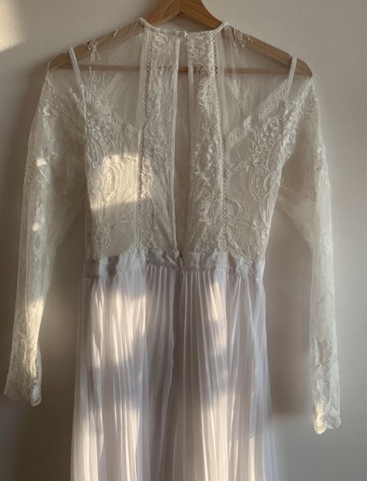 Piękna plisowana suknia ślubna, sukienka na wesele, poprawiny, ślub.