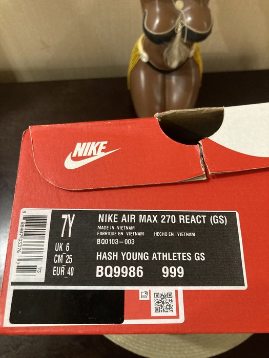 Nike Air Max React 270 (GS) ‘Black’