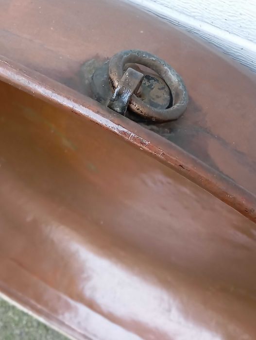 Grande taça em cobre com 77 cm de diâmetro e 15 cm de altura