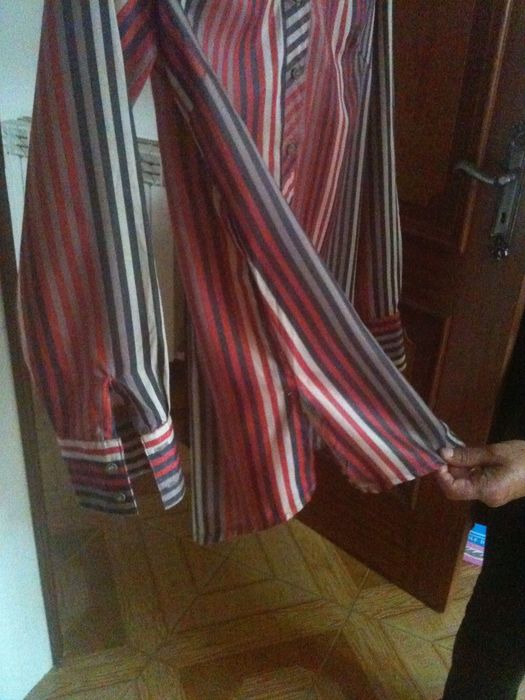 Camisa Riscas Bordeaux M/L como NOVA