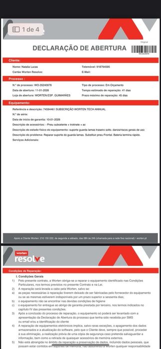 Trotinete elétrica da marca Xiaomi com garantia  11-01-2028