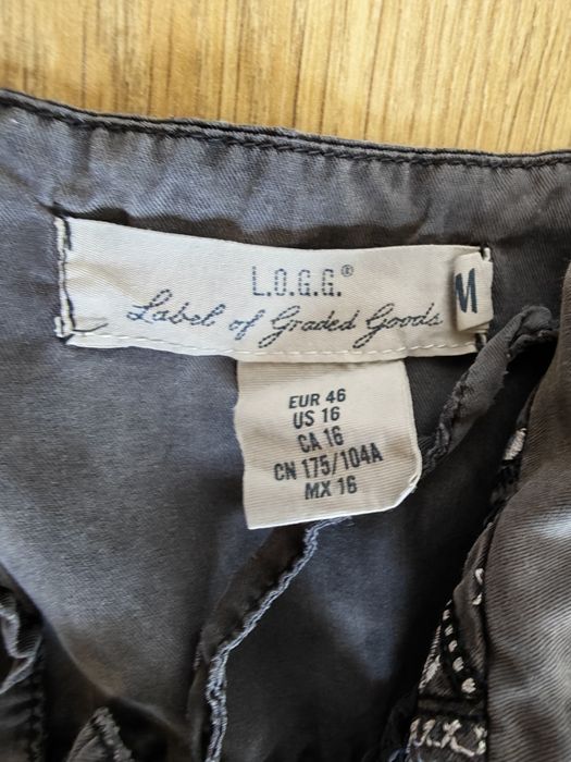 H&M sukienka tunika damska Boho haft lyocell szara rozmiar 46, xxxl