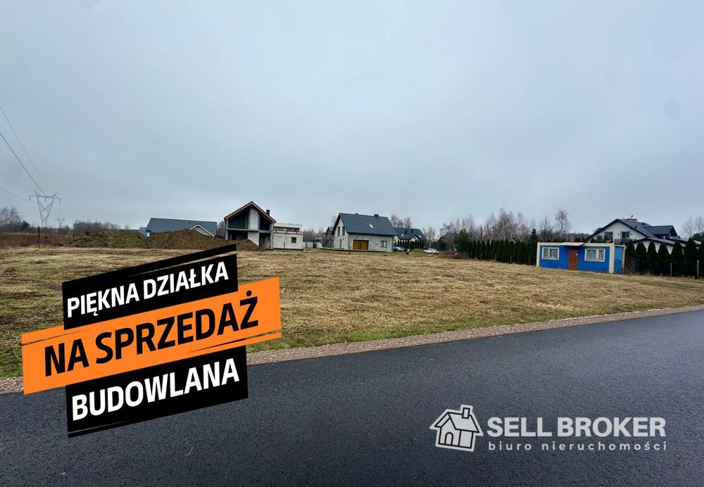 Piękna działka budowlana 1998 m2 / nowa droga asfaltowa / światłowód