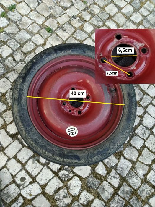 Jante + Pneu suplente para Peugeot/Renault