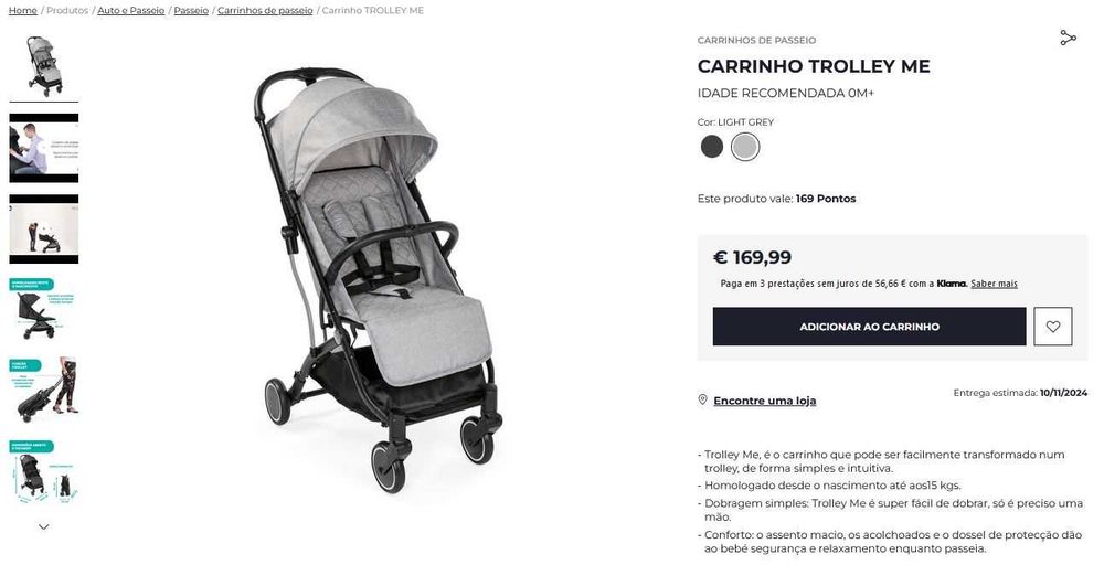 Chicco carrinho TROLLEY ME