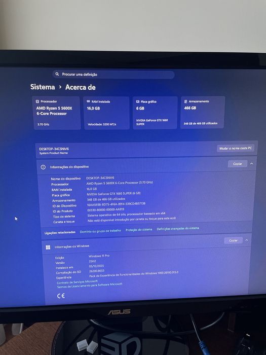 Setup Gaming (pc com 1 ano de uso)