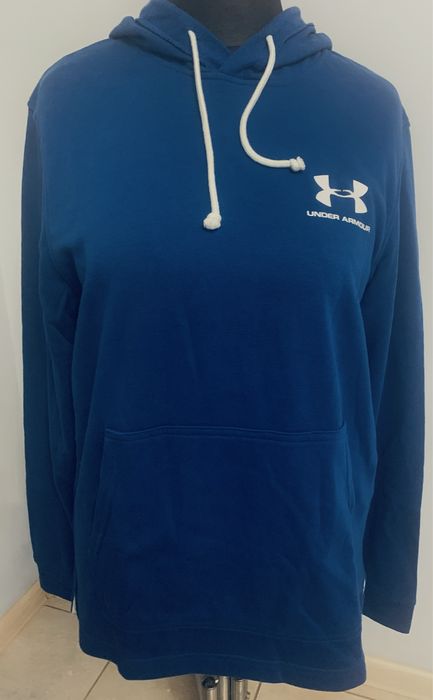 Under Armour bluza uniseks niebieska M/L z kapturem bawełna dresowa