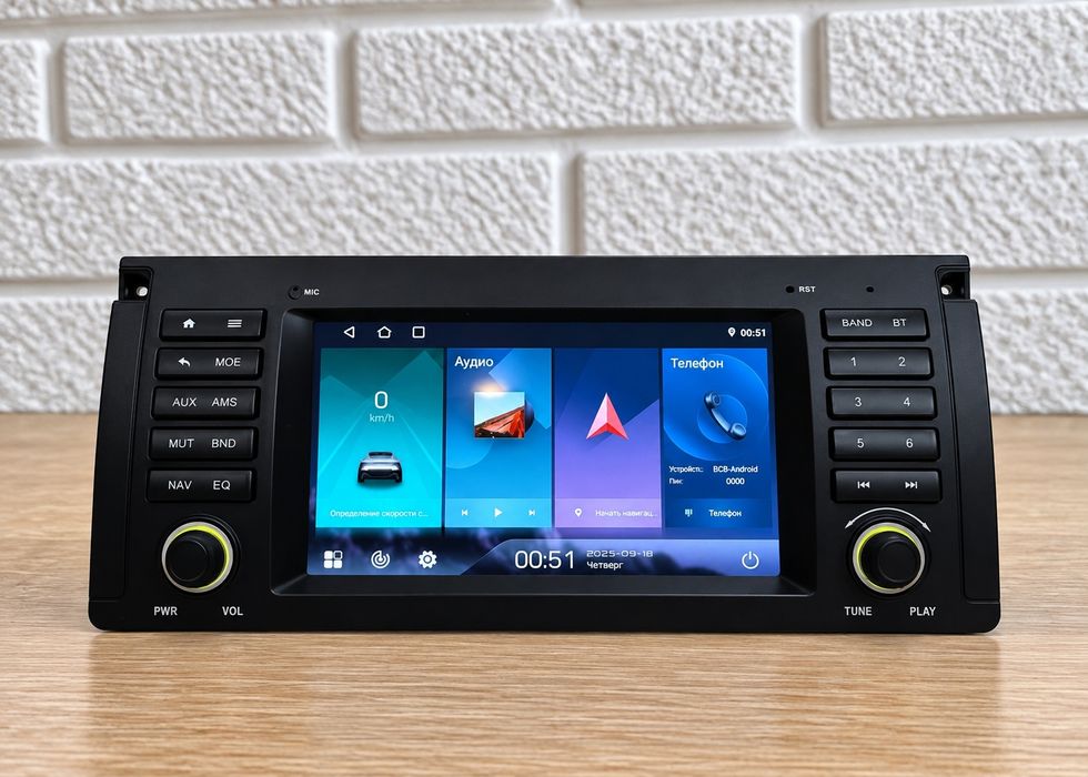 Штатна магнітола Bmw 5 e39 X5 e53  Android 6/64Gb 4 Ядра процесор ,DSP , бездротовий CarPlay Android Auto,  кулер охолодження