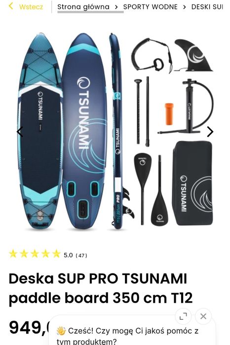 Deska Sup Pro tsunami 350 Rezerwavja do 17.07