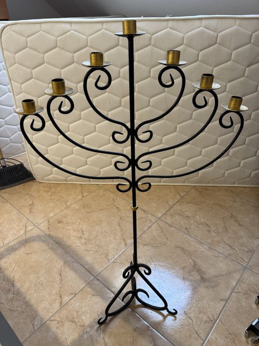 Castiçal em Ferro rustico