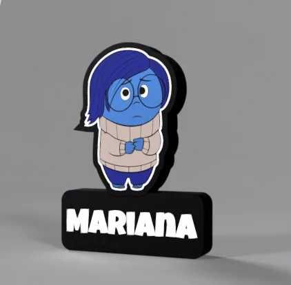 Candeeiro Tristeza (Divertidamente) com Nome Personalizado