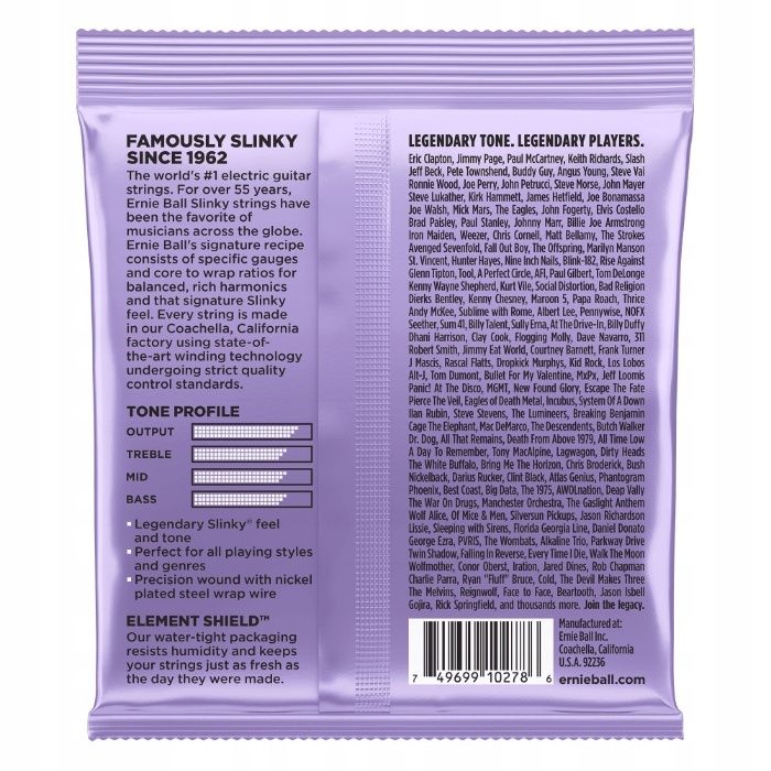 Struny do gitary elektrycznej Ernie Ball 10-48