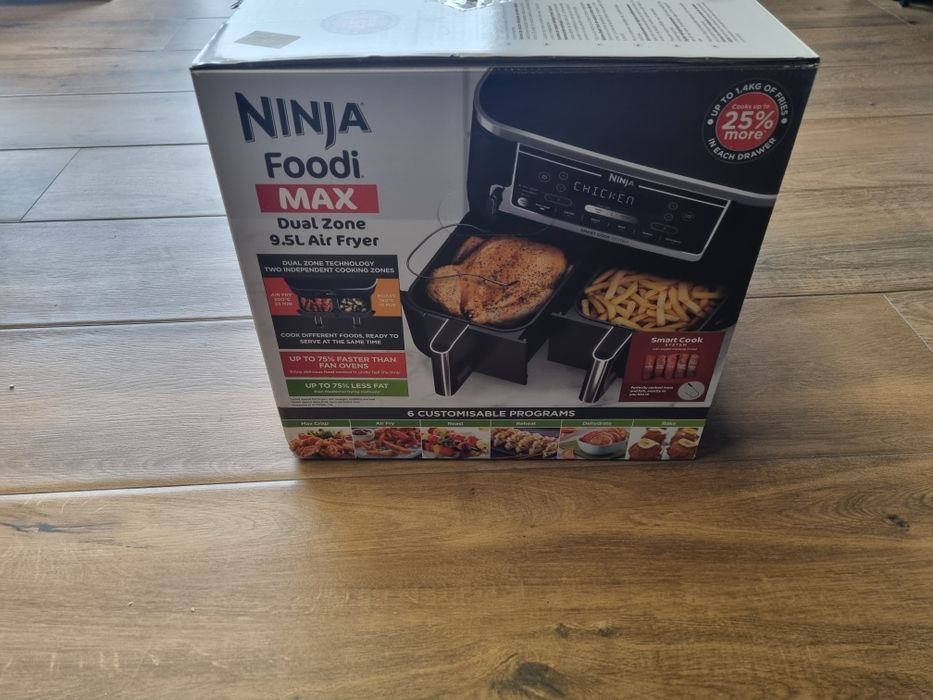 Air Fryer Ninja Foodi MAX Dual Zone AF451EU, sonda, frytkownica