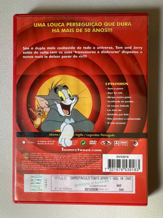 [DVD] Espectáculo Tom & Jerry 1 - Volume 18