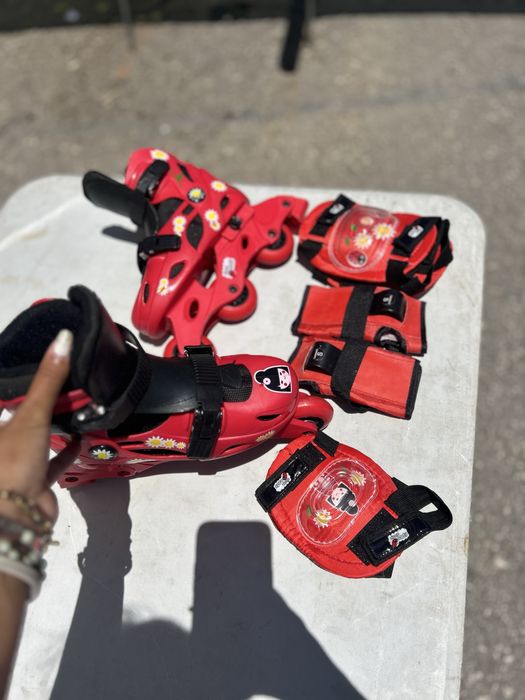 Conjunto mala patins e proteções