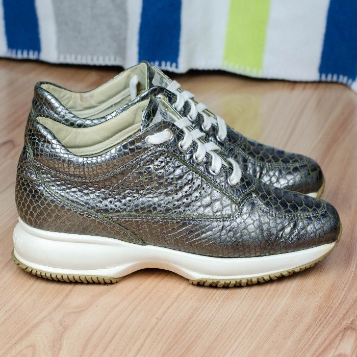 Кожаные кроссовки ботинки Hogan Interactive Италия 37-38р. 25 см.