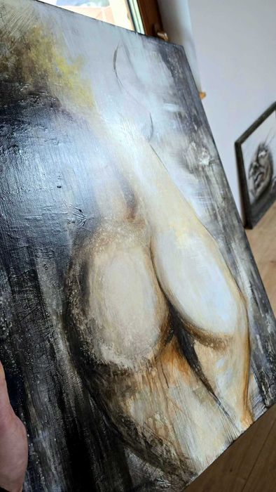 Nowoczesny akt kobiecy – obraz akrylowy 70x50 cm
