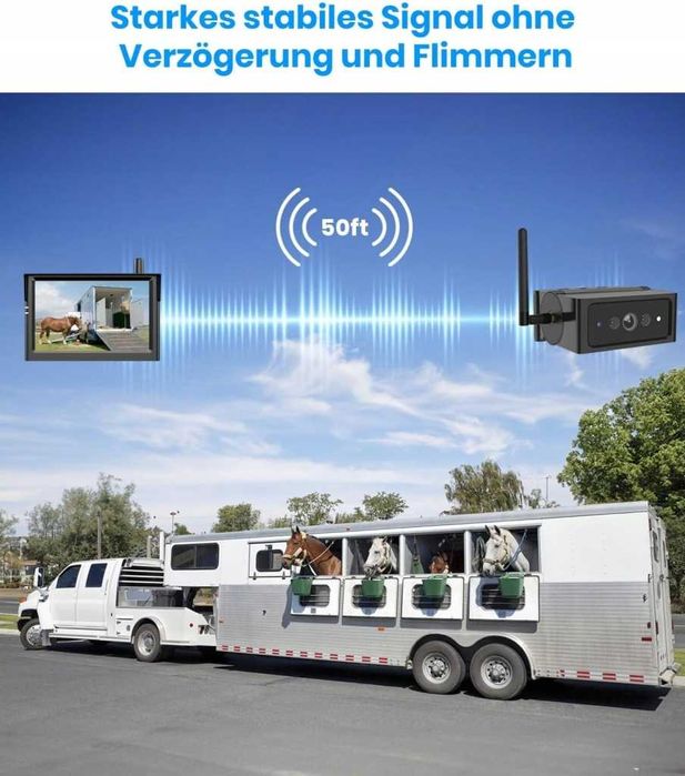 AUTO-VOX S4B bezprzewodowa kamera 5 cali cofania z magnetycznym uchwyt