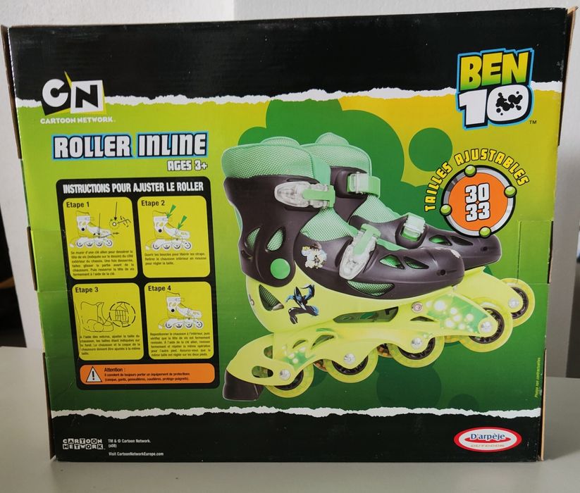 Patins em Linha Ben10 (ajustáveis 30 a 33 e/ou 34 a 37)