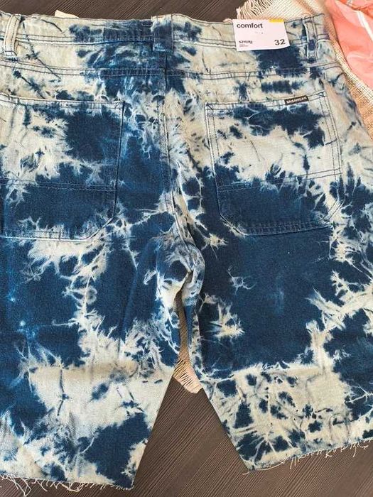 Spodenki szorty dżinsowe męskie tie dye