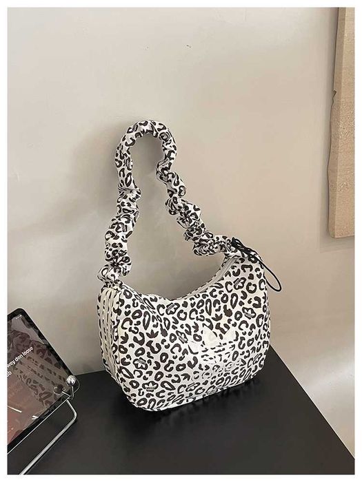 Жіноча сумка ADIDAS LEOPARD SMALL SHOULDER BAG / Сумка Адідас через плече з леопардовим принтом/ жіноча біла сумочка Адидас